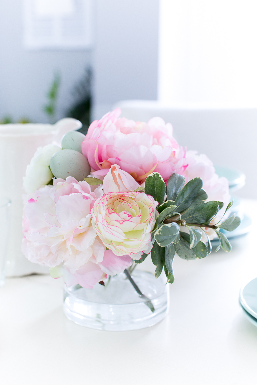 DIY Faux Water for Artificial Flowers